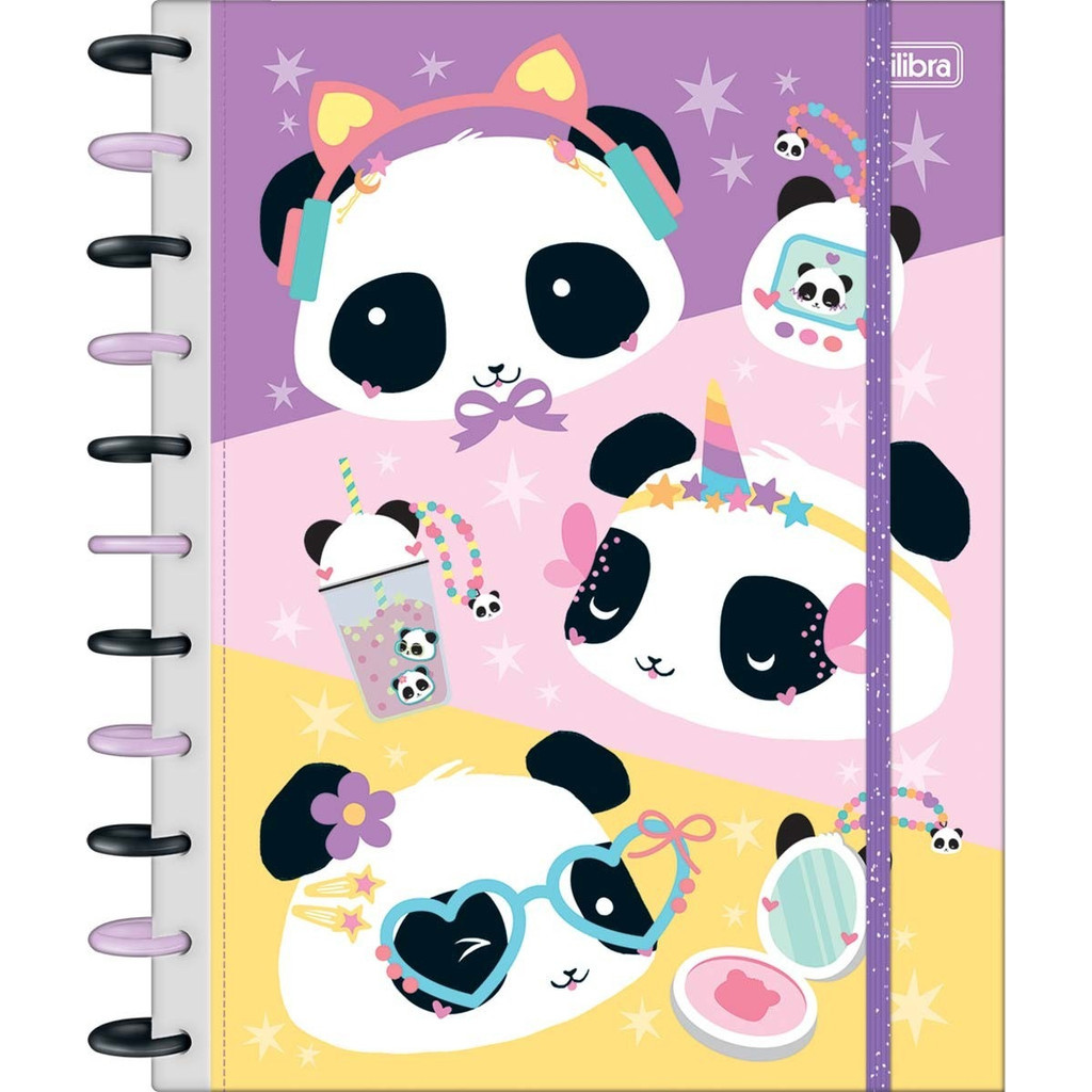 Caderno Tilidisco Inteligente Gde 10 Mat Lovely Friend Panda