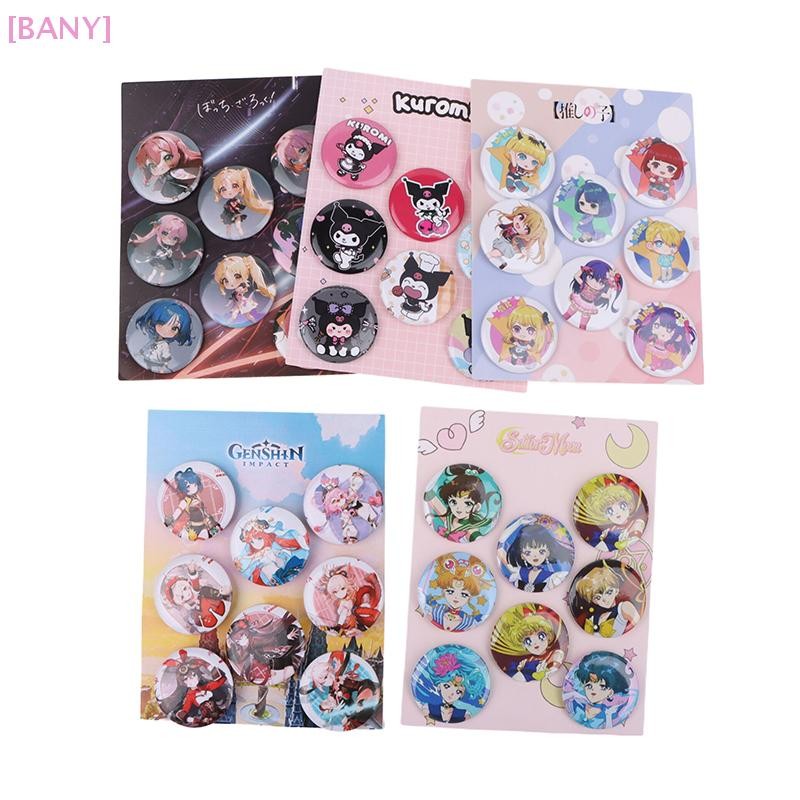 [BANY] 8 Pçs/Set Anime Tinning Broche De Folha De Flandres Mochila Crachá Lembrança Roupas Presente Para Amigos Bom