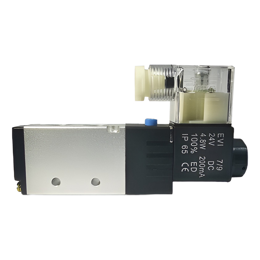 Válvula Solenoide Mola 5/2 Vias Rosca 1/4 Pneumática Ar 24v