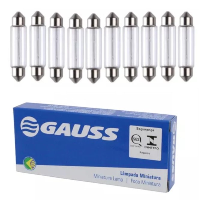 KIT 10 LÂMPADAS TORPEDO UNIVERSAIS 12V 5W - GL6418 em Oferta na Shopee