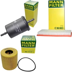 Kit De Filtros Ar Oleo Combustivel Mann Peugeot 2008 308 408 5008 Citroen C4 Lounge C4 Cactus Thp