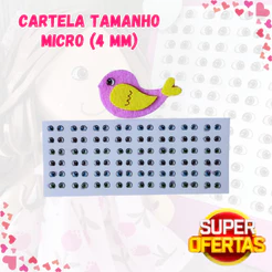 Micro Olhos Resinados Adesivos Biscuit Artesanato Olhinhos Menor que PP para Feltro EVA Aplique