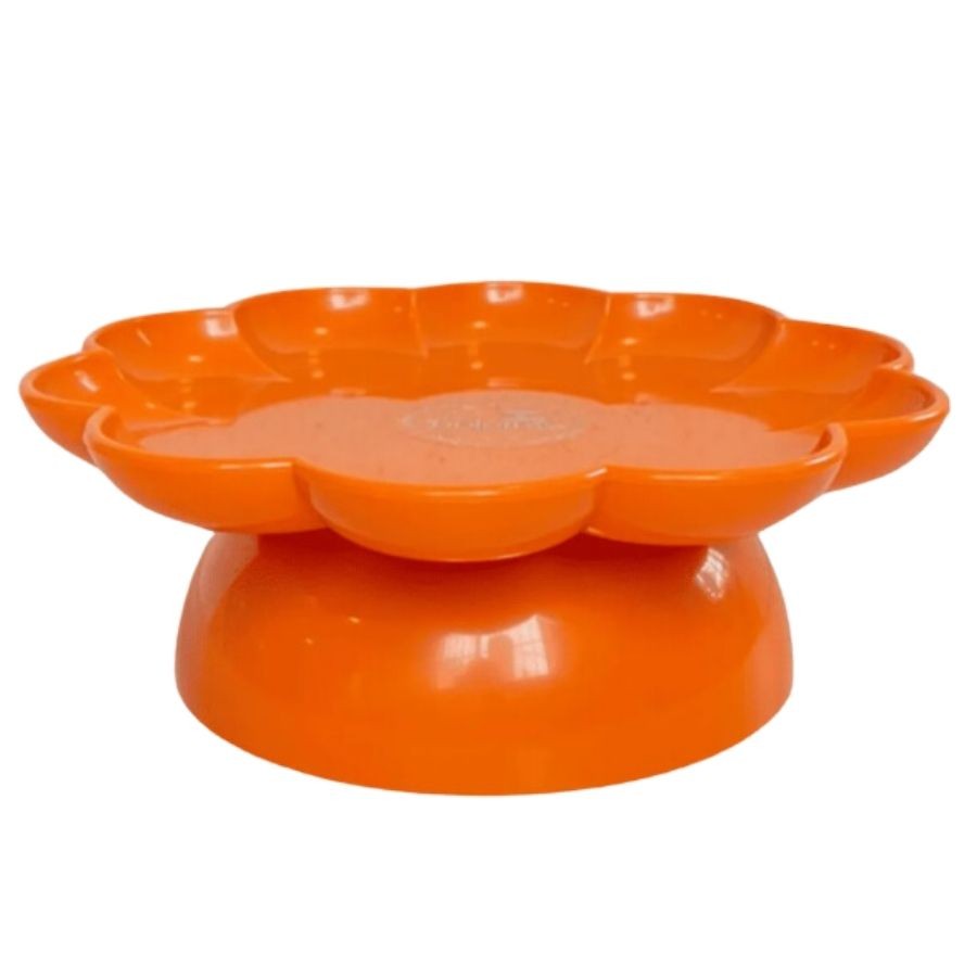 Bandeja Flower Com Pé - 205mm - Laranja - 1 unidade - Só Boleiras - Rizzo em Oferta na Shopee