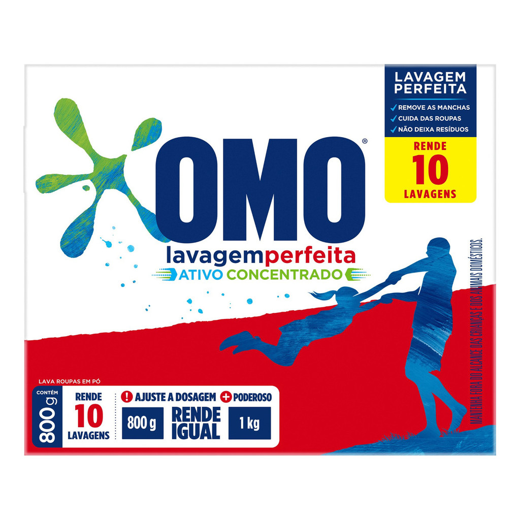 Omo Lavagem Perfeita Sabão em Pó Caixa 800gr Gamer — R$ 36,99 em Shopee, 38% OFF
