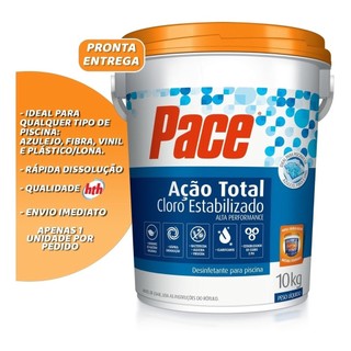 Cloro Pace Ação Total Hth Granulado Para Piscinas Balde 10kg em Oferta na Shopee