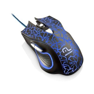 Mouse Gamer Multilaser Seis Botoes Azul  3200 Dpi