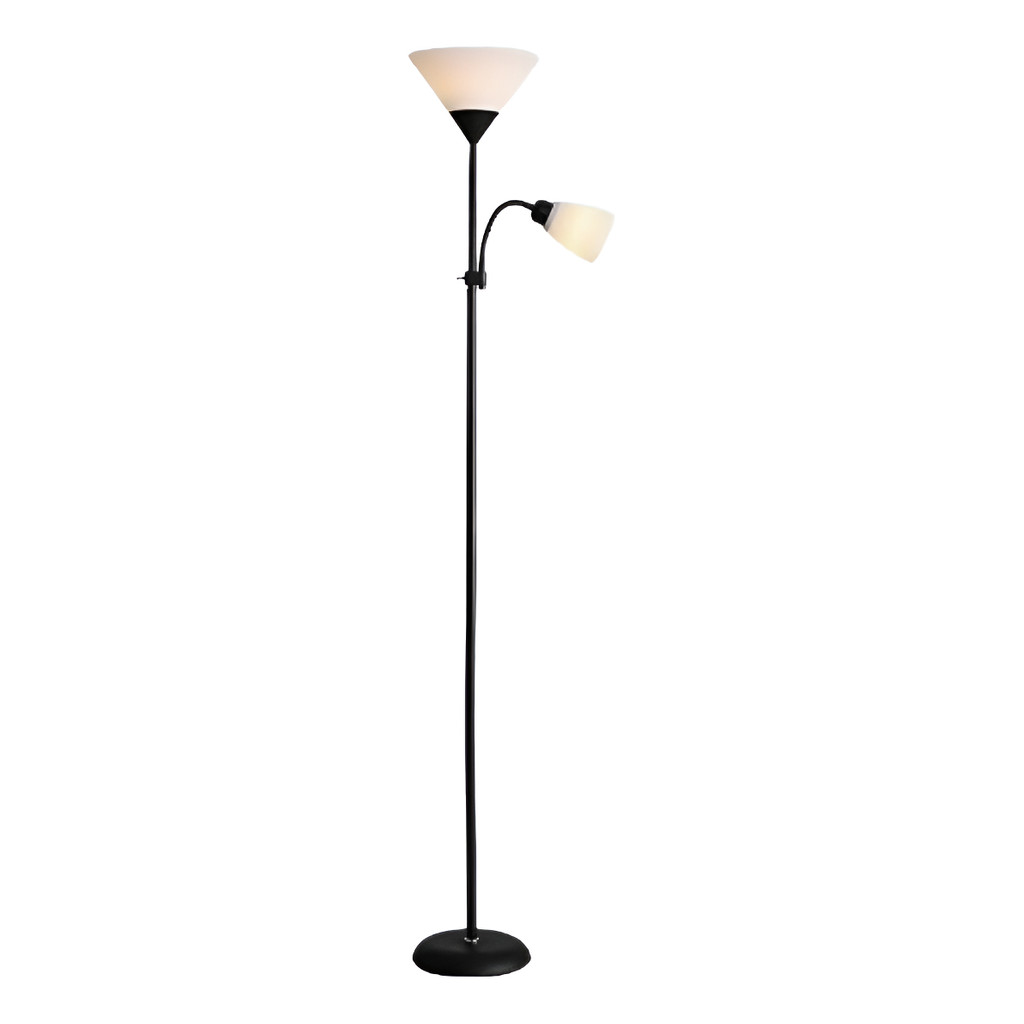 Luminária De Piso Chão Dupla Pedestal Abajur Flexível