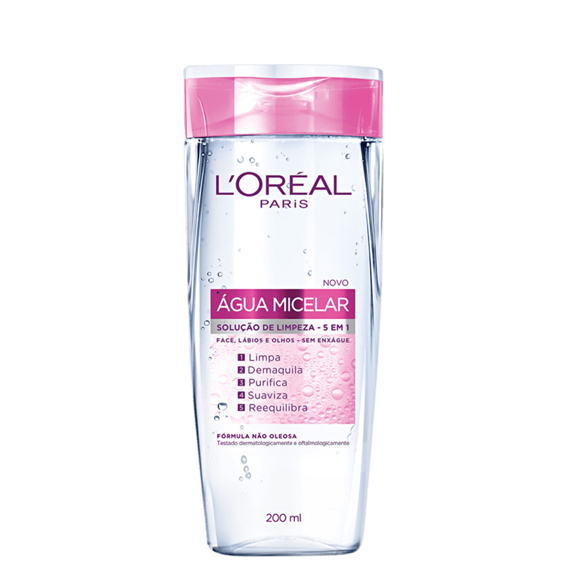 L'Oréal Paris Dermo Expertise Agua Micelar 5 em 1 - Demaquilante 200ml em Oferta na Shopee