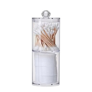 Organizador Porta Algodão E Cotonete 2 Em 1 Acrílico Higiene Banheiro Linha Premium!