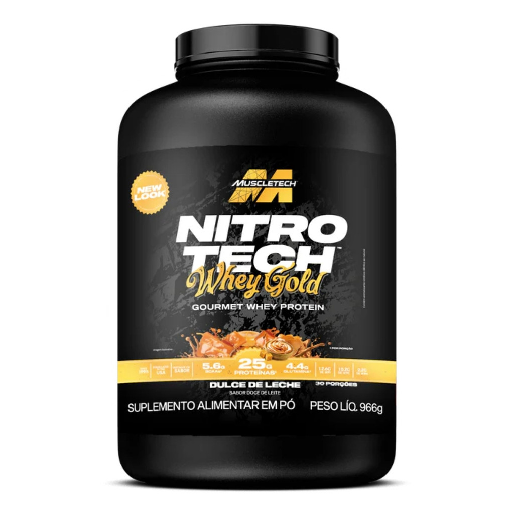 Whey Protein Nitro Tech Gold Pote 966g Muscletech Doce De Leite