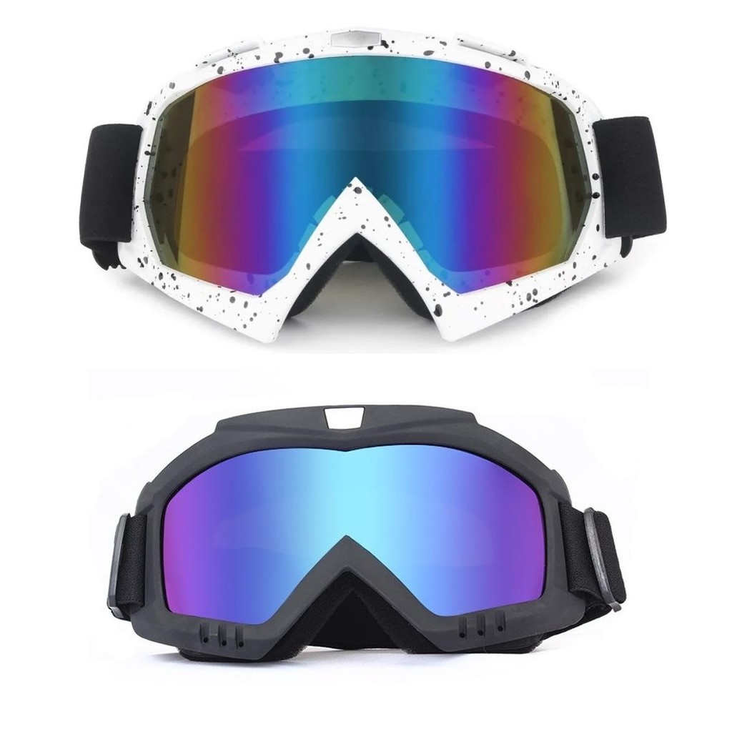 Kit 2 Óculos Motocross Espelhado Snowboard Kitesurf Jet Ski