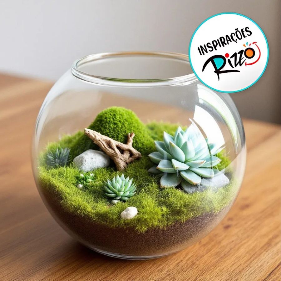 Pote De Vidro Redondo - 8x10cm - 400ml - 1 unidade - Rizzo - Home & Living