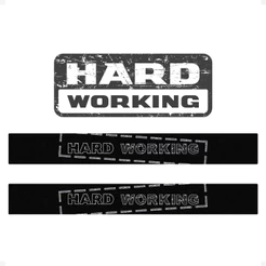 Kit Adesivo Traseiro Strada Hard Working e Soleira Protetora