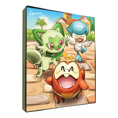 Fichário Album Sprigatito  Fuecoco Quaxly Sem Folhas Pokemon
