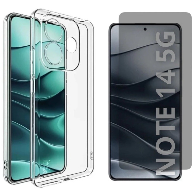 Capa Case Capinha Anti Impacto Para Redmi Note 14 5G + Película 3D Privacidade em Oferta na Shopee