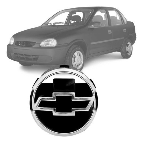Emblema Gravata Grade Corsa Classic 2000/2008 Cromado