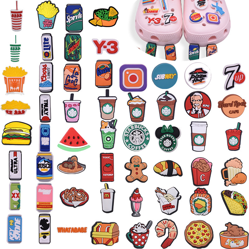 Alfinetes De Decoração De Sapatos Para Beber Botão De Comida
