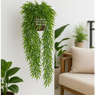 Bambu Da sorte pendente Completo COM VASO VIME Arranjo artificial decorativo De parede Enfeite