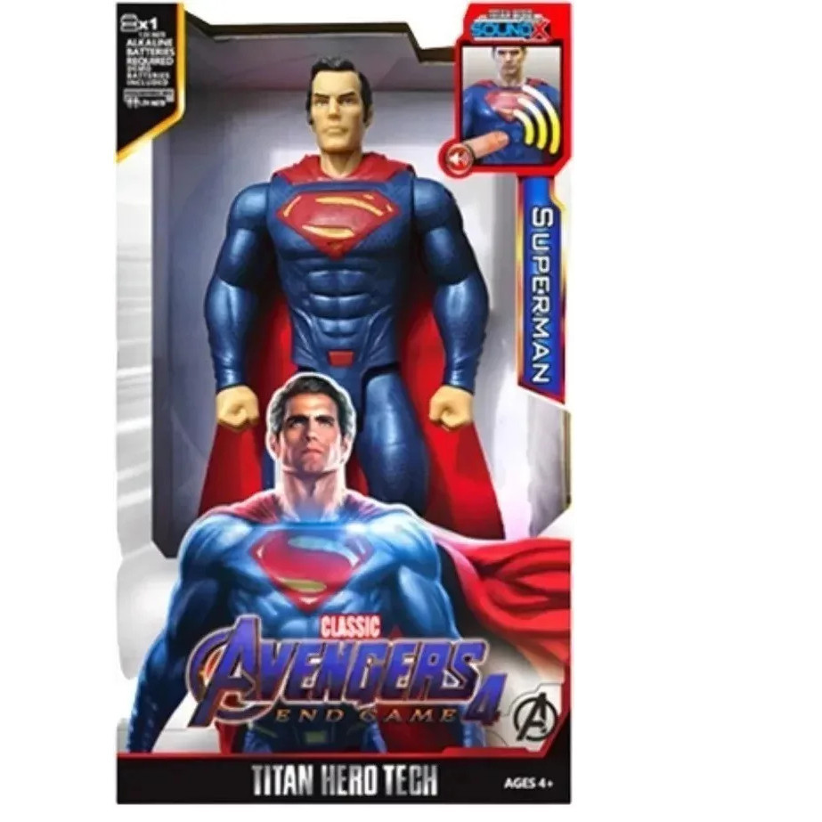 BONECO SUPERMAN 30CM COM EMISSOR DE SOM - ENVIO IMEDIATO SOMENTE ESSA SEMANA