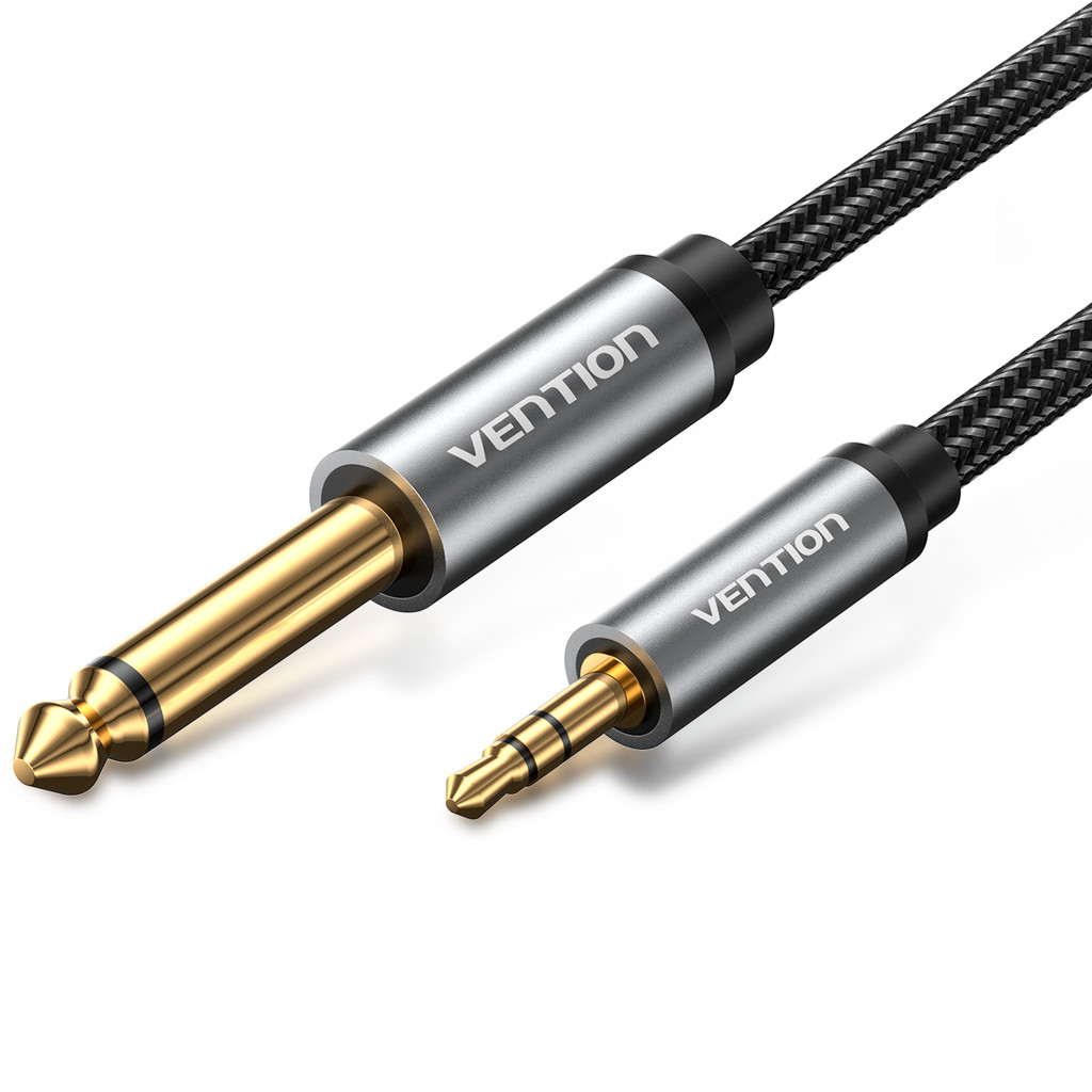 Cabo P2 Estéreo x P10 Mono Banhado Ouro 5 Metros Vention em Oferta na Shopee