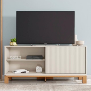 Rack Bancada Para TV 45 Pol 136cm Lucca Off White/Freijó C01 - Mpozenato em Oferta na Shopee