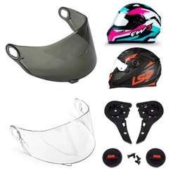 Kit Viseiras Antirrisco + Reparos P/ Capacete Fw3 Gt Gt2 Gt3 Gt4 Gt5 Gtn