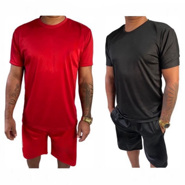 conjunto masculino academia short+camisa dri fit leve e confortável ESQUENTA NATAL
