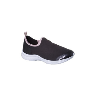Tênis Infantil Feminino Ortopé Joy Comfy Calce Fácil Preto Rosa em Oferta na Shopee