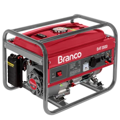 Gerador de Energia à Gasolina Branco B4T-3500 3,5Kva Monofásico com tecnologia AVR 110V/220V