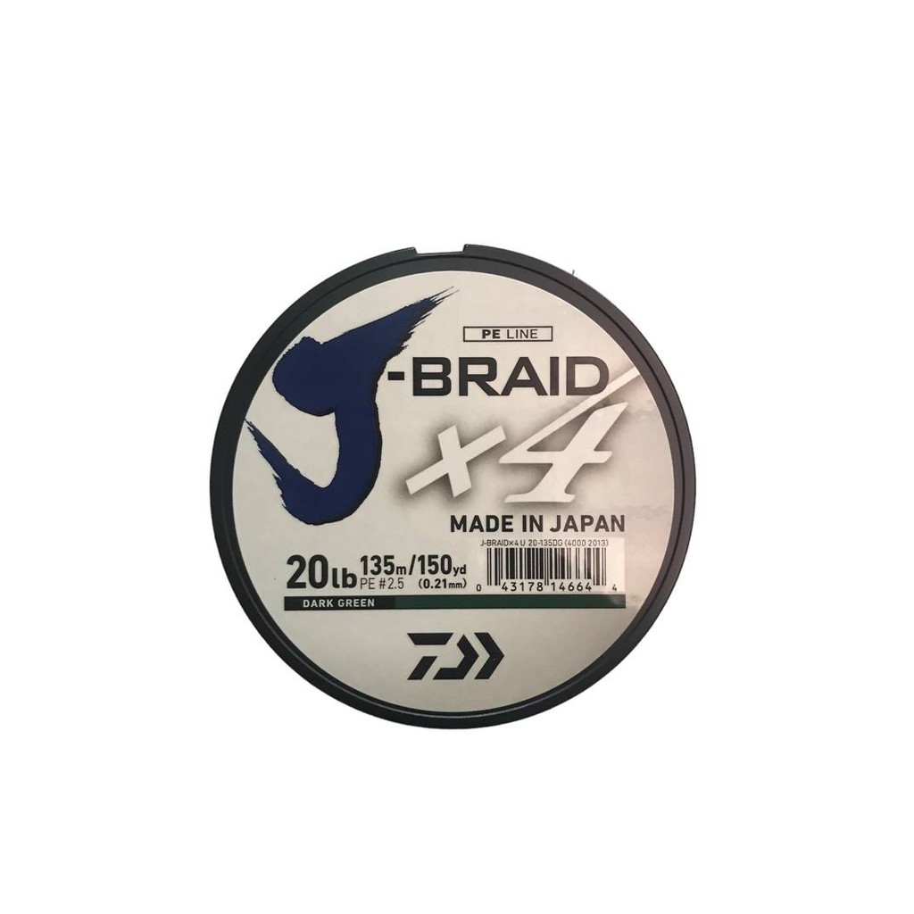 Linha Multifilamento Dawia J braid X4 Dark Green