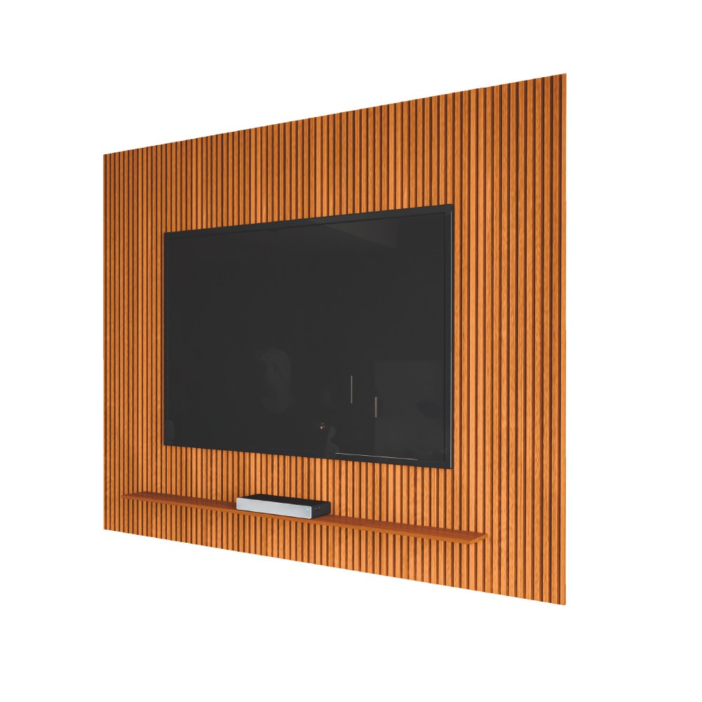 Painel Para TV Até 75 Polegadas Ripado Impressão 3D Avante 1,79m Cedro EDN - Home & Living