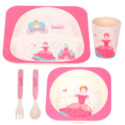 Jogo De Pratos Infantil Bebe Papinha Eco Princesa Fratelli