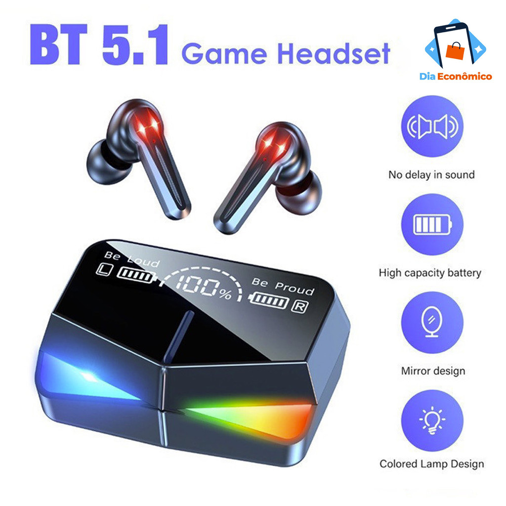 M28 À Prova D'água Fones De Ouvido Sem Fio Bluetooth Estéreo Com Controle De Toque E Redução De Ruído em Oferta na Shopee