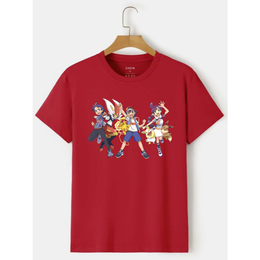 Camiseta Pokémon Adulto e Infantil Pikachu Casual Desenho Criança Camisa Premium Algodão Masculina Feminina Unissex