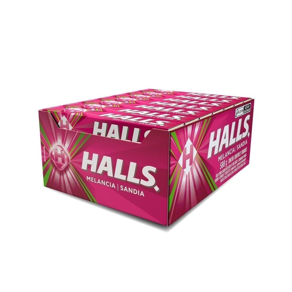 Bala Halls Melancia 28g - Caixa com 21 unidades - Food & Beverages