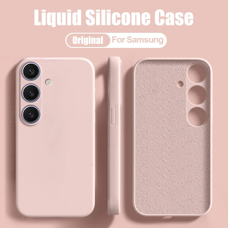 S24 S23 Ultra Caso De Silicone Líquido Macio Capa Traseira Casos De Telefone Para Samsung Galaxy S24 S 24 S23 S22 Plus S em Oferta na Shopee