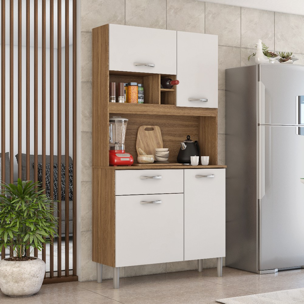 Cozinha Compacta 4 Portas 1 Gaveta Malta Demobile - Home & Living