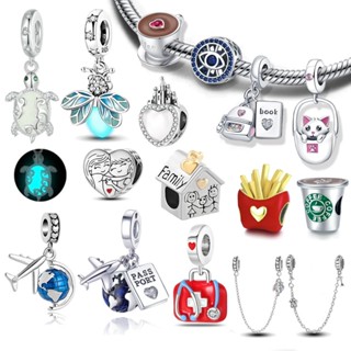 925 prata jóias filhote de cachorro balão avião café charme clássico em Oferta na Shopee