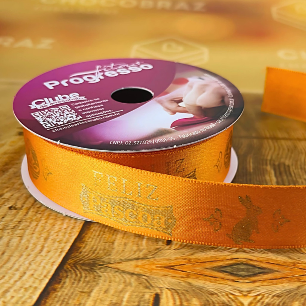1~4 FITA DE CETIM 22 MM,COM 10 METROS DE FITA - PÁSCOA - FITAS PROGRESSO (COR 1048)