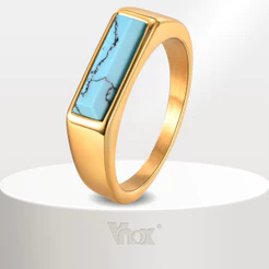 Anel De Ouro 18k Vnox De Aço Inoxidável Fashion Clássico Grosso Para Homens , Acessórios De Joias Presente De Festa