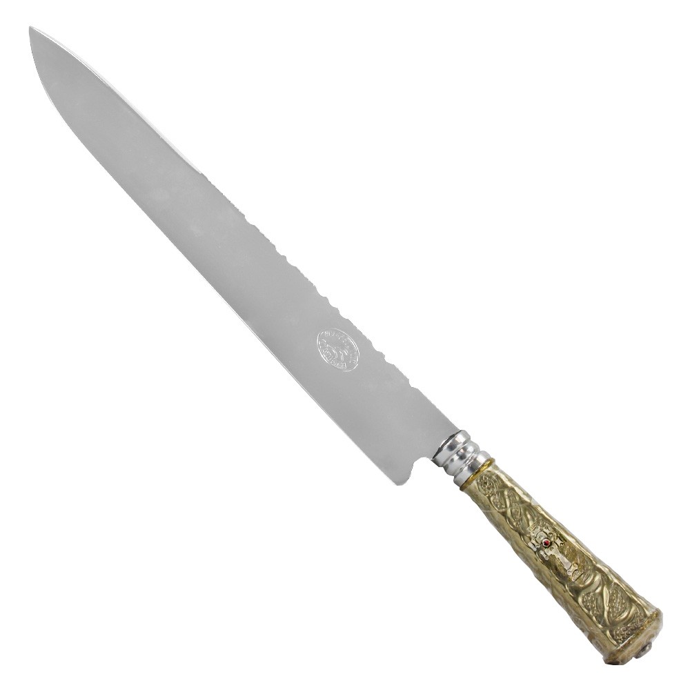 Faca Aço Inox 10'' Guaz Alpaca Bainha Couro Cru - Facas Cascavel