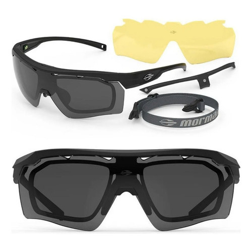 Óculos Esporte Sol Mormaii Smash 2 Preto Fosco Lente Cinza