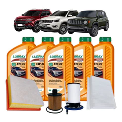 Kit Revisão Óleo 5W30 e Filtros - Toro Jeep Compass Renegade Diesel Commander 2.0 16V Ram Rampage