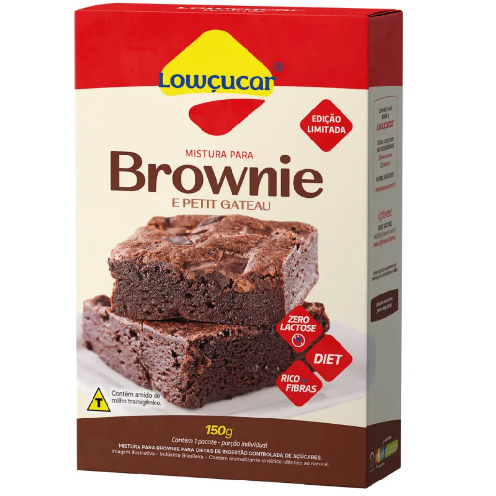 Pó para Preparo Brownie Lowçucar 150g - Lightsweet em Oferta na Shopee