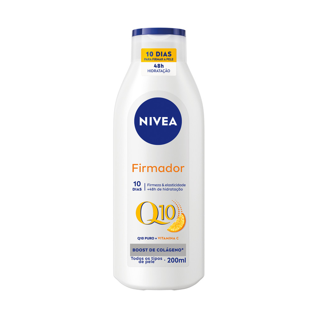 NIVEA Loção Hidratante Firmador Q10 + Vitamina C Pele Seca 200ml - Beauty