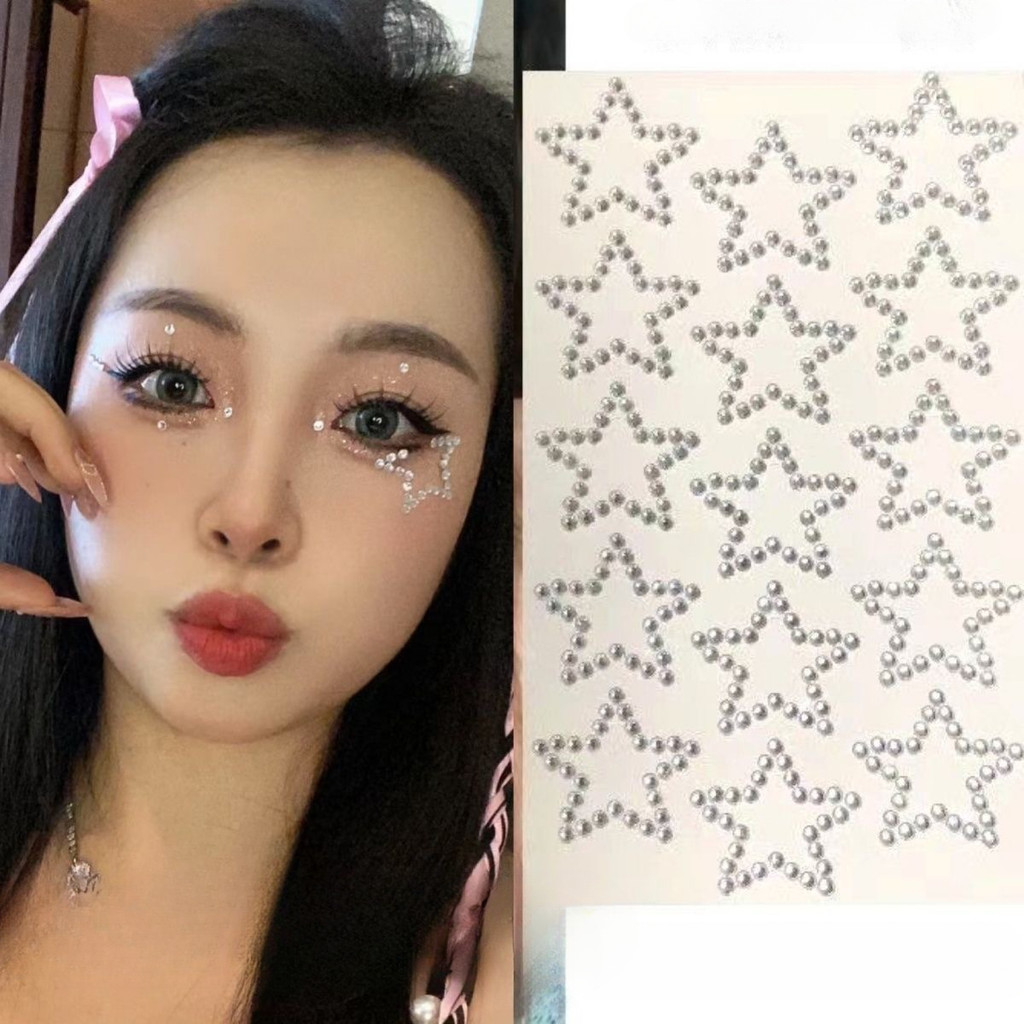 Acrílico Amor Rosto Decoração Adesivo Oco Cinco Pontas Estrela Telefone Adesivos Cristal Diamante Estrelas em Oferta na Shopee