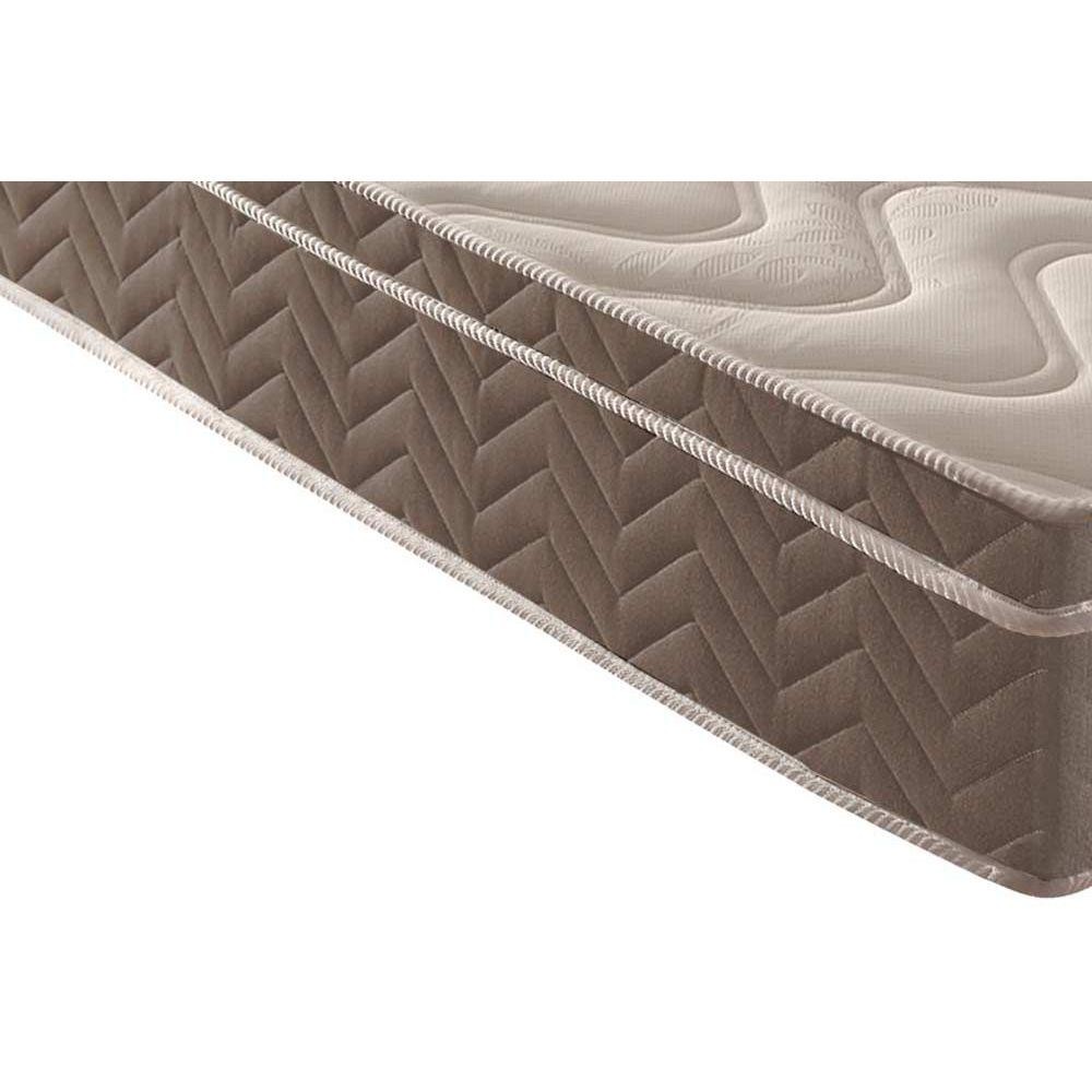 Detalhes do Cama Box Solteiro: Colchão Ortopédico Paropas D33/EP Anatômico Confort Ultra Firme + Base CRC Fantasy Brown(88x188)