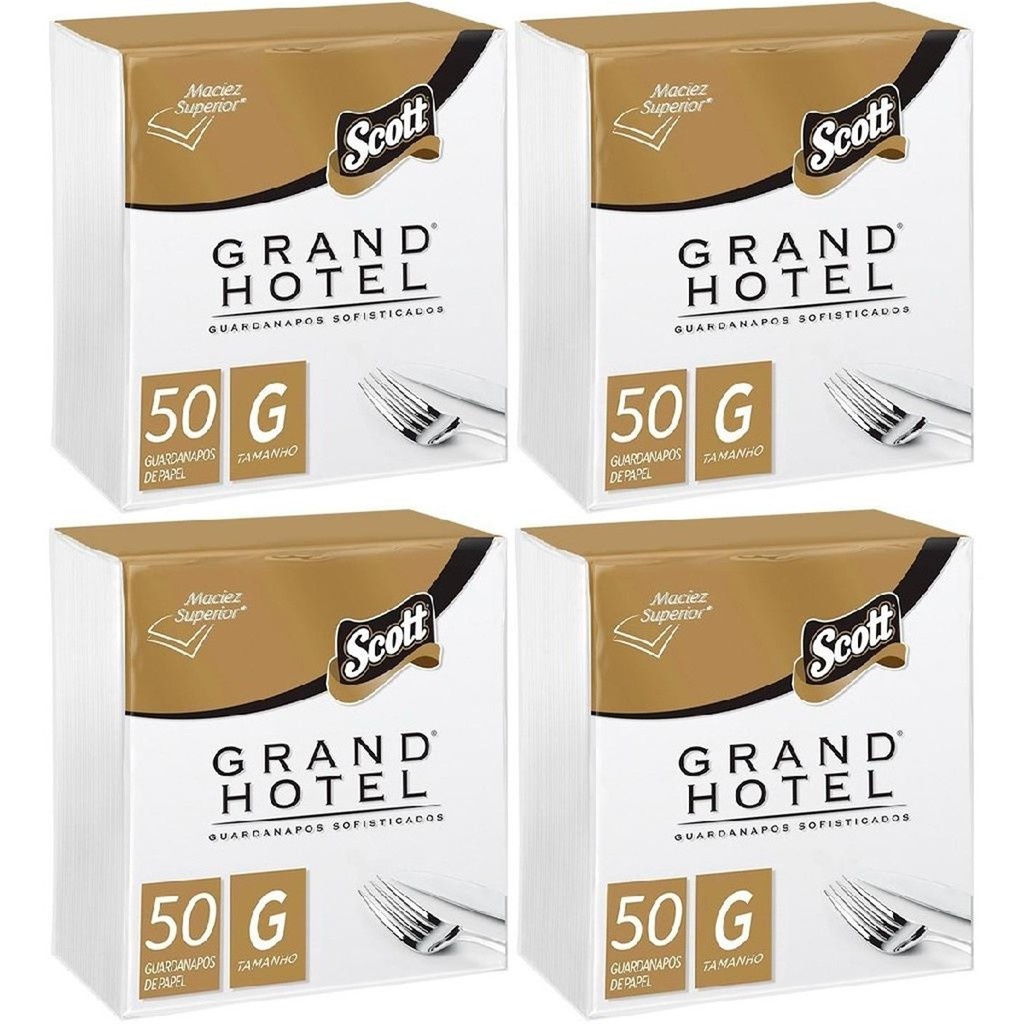 Guardanapo Scott Grand Hotel Grande Extra Luxo 200 Folhas em Oferta na Shopee