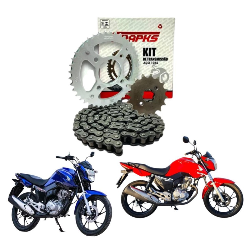 Kit Relação Tração Transmissão Cg Titan Fan 160 2016 2017 2018 2019 2020 2021 20