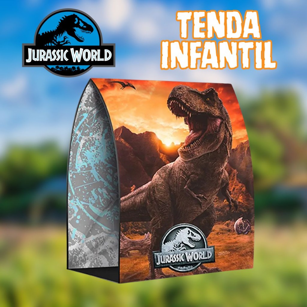 Super Barraca Tenda Dominação Dinossauro Infantil Jurassic World com Sacochila Resistente